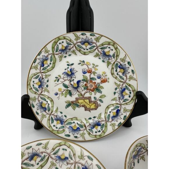 Vintage Chintz Floral Pattern Bone China Tea Cup/Saucer/Plate Set Maybe Japanese - Picture 3 of 10